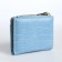 Women's wallet on the button, blue color