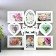 Photo frame plastic in 8 photos 10x10, 10x15 cm "olives" white 43x48x2 cm