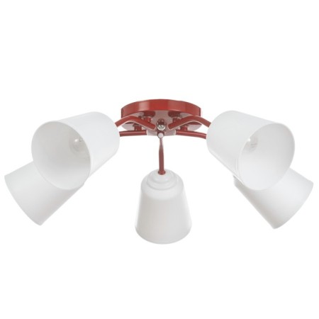 Causte "Online" (Tsil.) 5x15W E27 Model: BR 00287 Red 52x52x15cm
