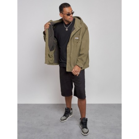 Jeaning male jacket, size 54, khaki color-8