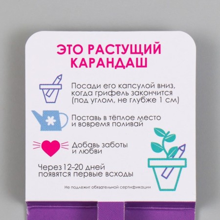 Growing gift pencils Mini "Basil"-2