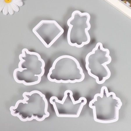 Cathers for polymer clay "Unicorns and Clouds" Set 8 pcs-1