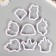 Cathers for polymer clay "Unicorns and Clouds" Set 8 pcs