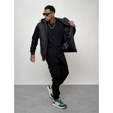 Sports male jacket, size 48, black color-6