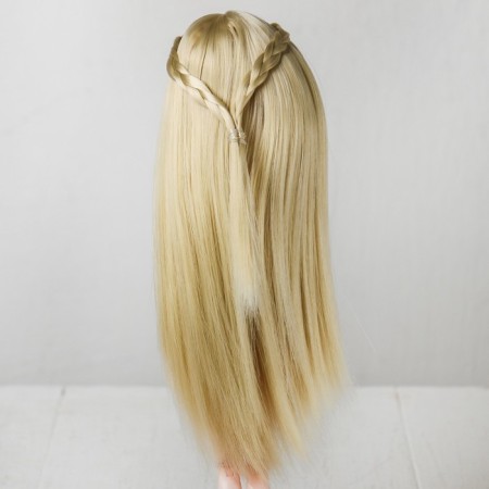 Hair for dolls "straight with pigtails" Size is small, color 88-2