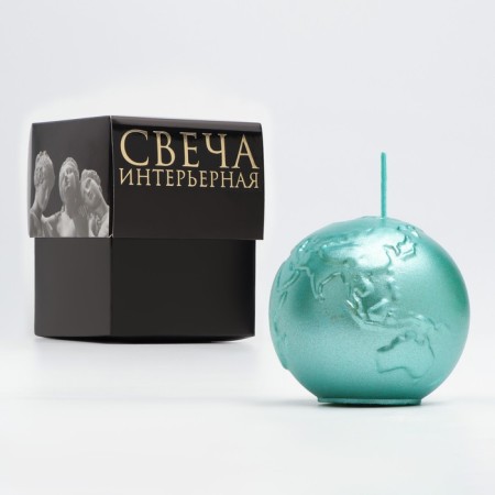 Figure candle "Shar. Planet", 6x5.5 cm, tiffany, in the box-3