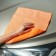 Airline napkin made of microfiber and coral tissue, orange, 35x40 cm