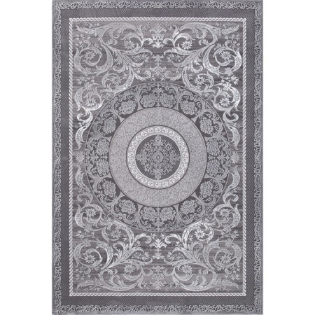 Rectangular carpet Karmen Hali Quantum, size 195x290 cm, color Grey/Grey