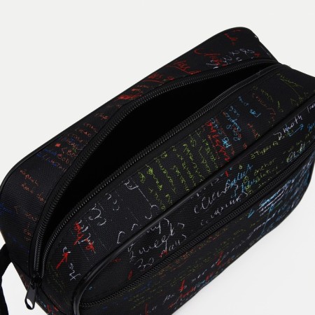 Lightning cosmetic bag, external pocket, black color-2