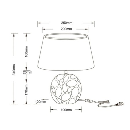 Decorative table lamp Arte Lamp Poppy A4063LT-1CC, E14, 40 W, 25x18x34 cm, chrome, black-2