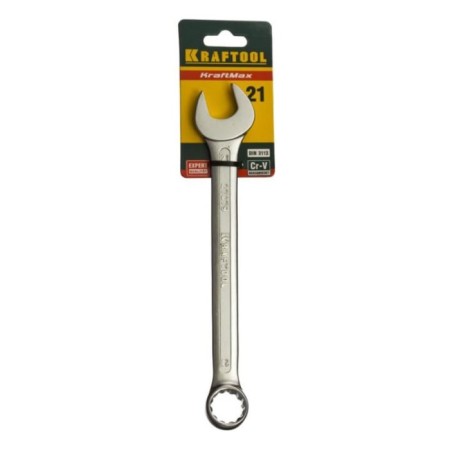 The key combined key Kraftool 27079-21, CR-V, chrome, 21 mm-2
