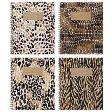 A notebook of 96 sheets in a cage on the crest Animal Print, covered cardboard, lamination of SoftTouch, offset block, 4v mix