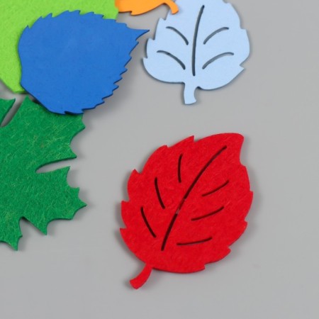 Decor for creativity "leaves from felt and foamiran" from 4.5 to 6 cm Mix ((set 10 pcs)-1