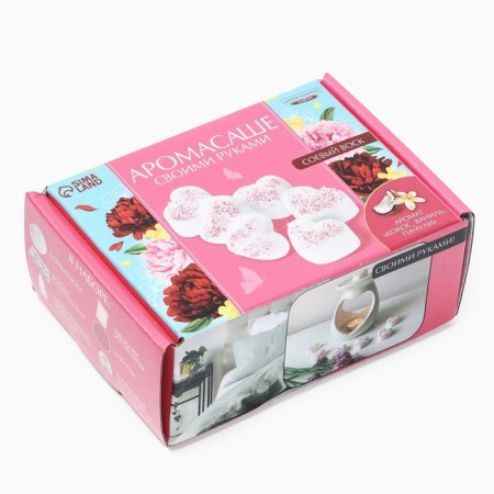 Aromasash with your own hands. Set for creating an aromatic figure made of soy wax "hearts with sparkles"-8
