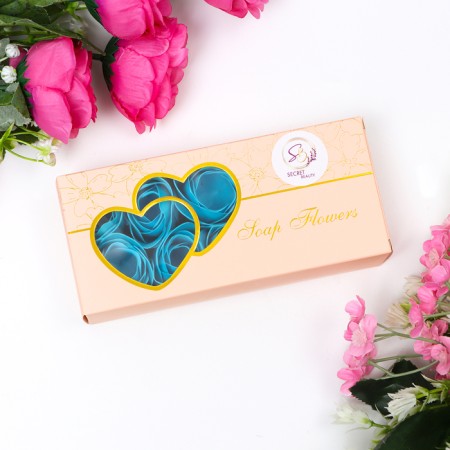 Soap roses, blue, set of 10 pcs.-5