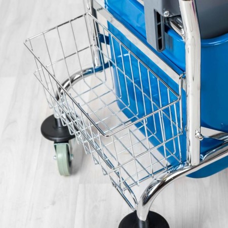 Simultaneous cleaning trim with spin and net, 23 l, chrome frame-2