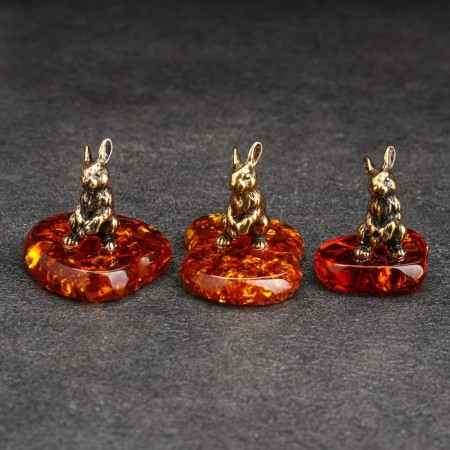 Souvenir "Fluffy Rabbit", Brass, 2.3x1.1x1.4 cm-3