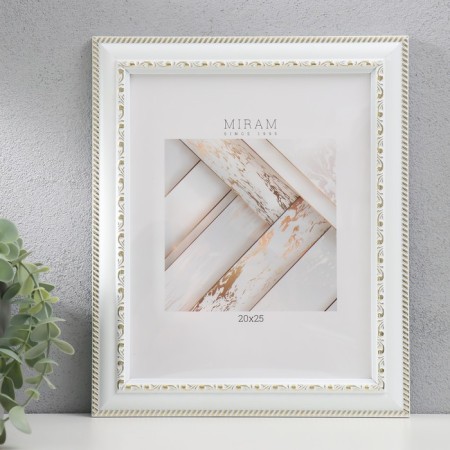 Photo frame Plastic "Mira" 20x25 cm, white (plastic screen)-1