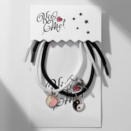Bracelets "Demetrons" on a magnet, yin-yang circles with a bell, color, 8 cm-1