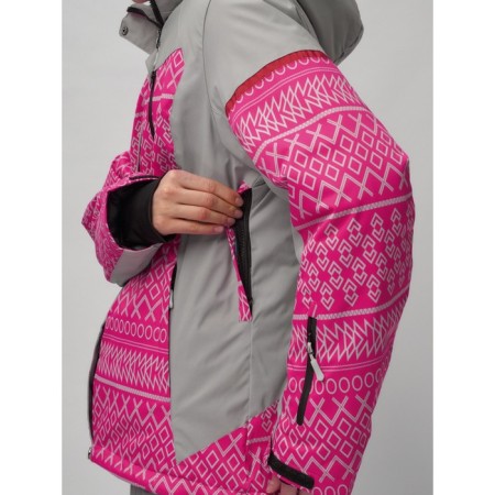 Ski suit female, size 58, pink color-2