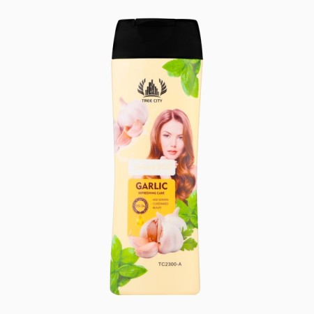 Hair shampoo, nutrition and strengthening, with garlic and keratin extract, 400 ml