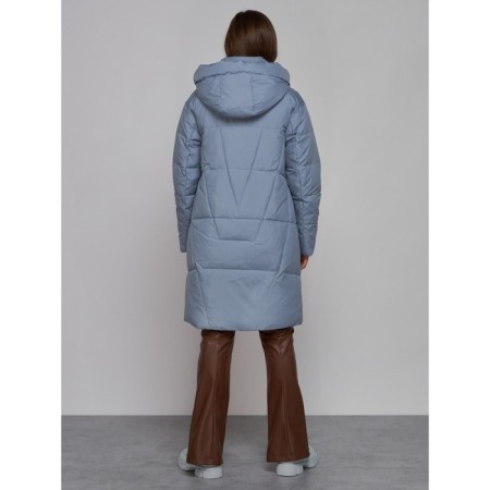 Coat insulated winter female, size 46, blue color-3