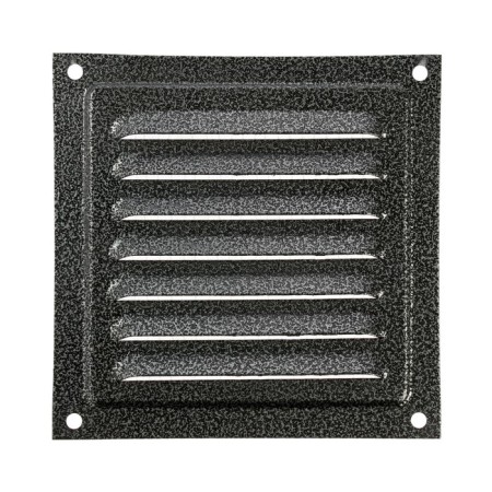 Ventilation grate Zein Lux RM1212SR, 125 x 125 mm, with a grid, metal, silver-3