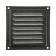 Ventilation grate Zein Lux RM1212SR, 125 x 125 mm, with a grid, metal, silver