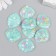 Decor for creativity plastic "A shell with stars" turquoise 2.9x2.5 cm