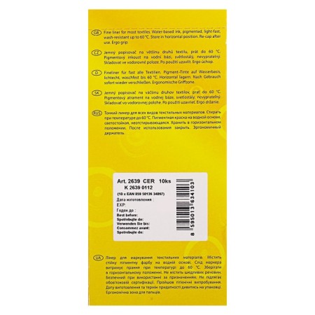 Fabric marker 0.7 mm centropen 2639 Line 0.6 - 0.8 mm, black color-2