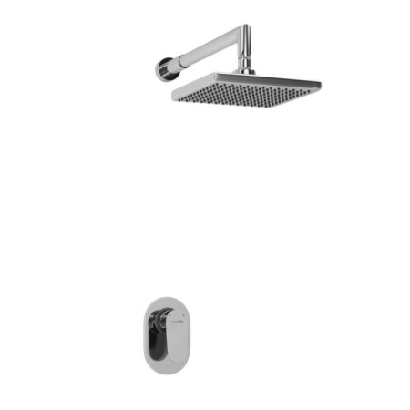 The shower system wasserkraft a12028, built-in, tropical shower, brass/ABS plate, chrome 101201