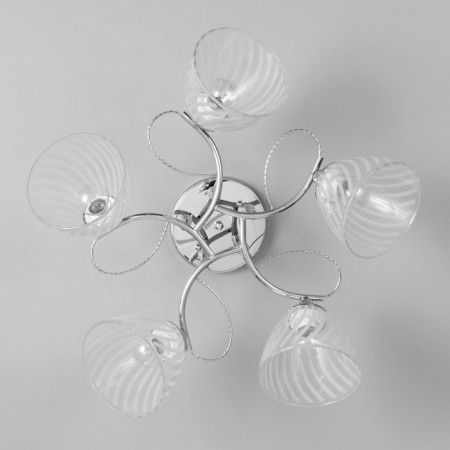 Causte "Nora" 5x60W E27 chrome 56x56x26cm-3