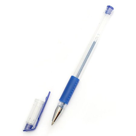 A set of gel pens, 5 colors, metallic, with rubber holders, mix-3