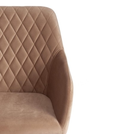 Bremo Mod chair. 708 fabric/metal, 58x55x83cm, beige 5/black-5