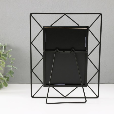 Photo frame Metal in 1 photo 13x18 cm "Loft. Triangles" black 20.5x1x25 cm-2