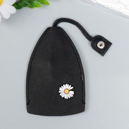 Trick to the leatherette to the hidden "chamomile" black 11.5x7.5 cm-1