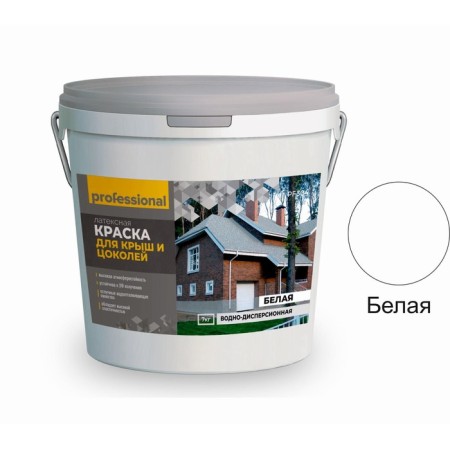 Paint for roofs and basements, 7 kg, white color-1