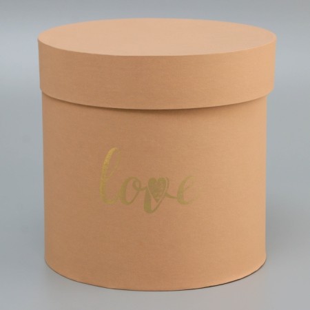 Round Box with embossing "love" coffee with milk 18*18*18cm-3