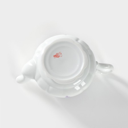 Lilac kettle, 800 ml, white color-5