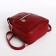 Women's backpack of artificial leather with lightning, 1 pocket, burgundy color