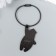 Trick Metal on the cable "White Bear with Print" Emal 5.6x3.2 cm
