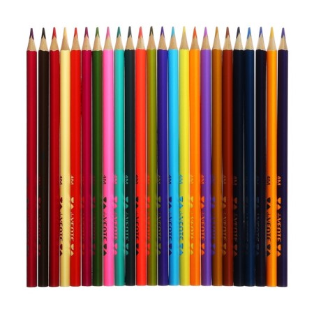 Pencils 48 colors, Devente Trio Mega Soft, three -sided case, 4m, 3 mm, metal gift box-4