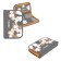 Penal 1 section 140 x 210 x 40 mm, folding pocket and cosmetic bag, fabric, calligrata topontent "cats"