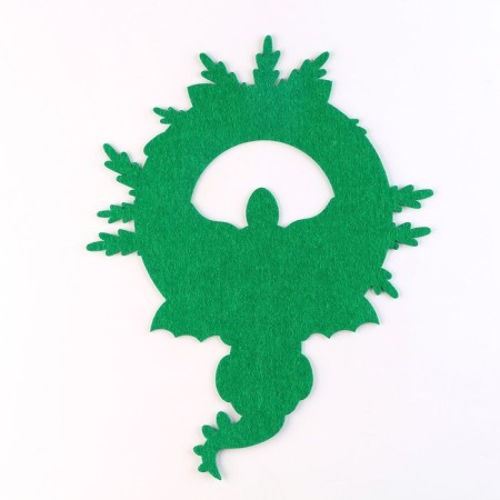 Set for creating a wreath of felt "Dragon with a ball"-3
