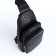 Male sling bag made of artificial leather, black color