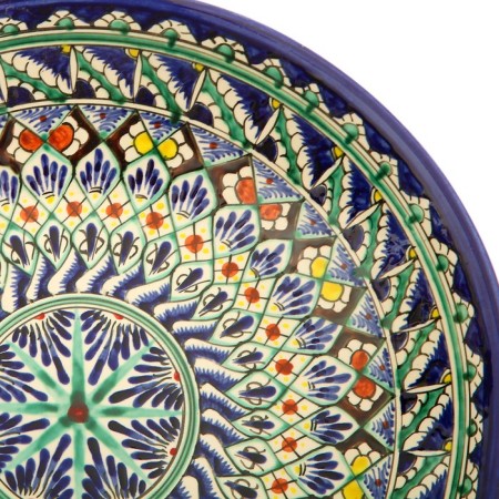 Largan Rishtan ceramics "Patterns", 33 cm, blue, deep-6