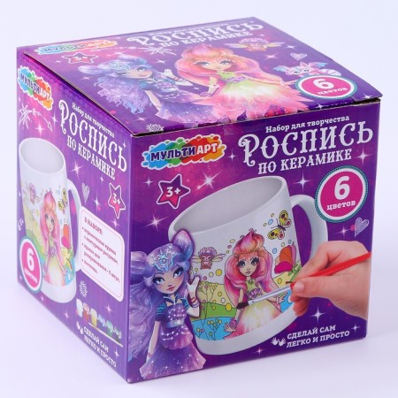 Mug for painting, 6 centers. "Flower Fairy"-5