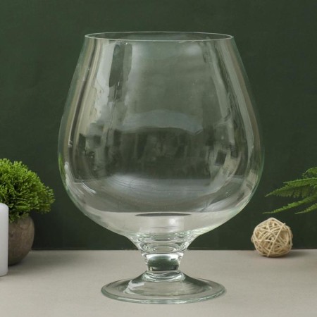 Vase "Brandy" glass on the leg D-17.5cm, h-29x23.5cm, 7l 2073 transparent