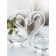 Glass Vase "Swans", 2 pcs, the color is transparent