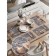 A set of napkins for setting the New Year's candles table, rectangular, rounded edges, size 30x46 cm, 4 pcs